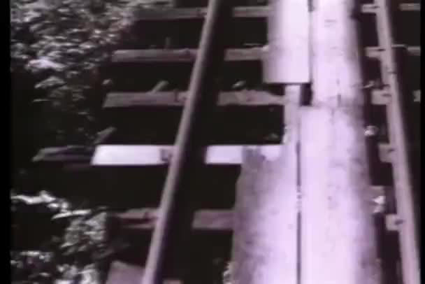 Demiryolu Parça Steadicam Vurdu — Stok video