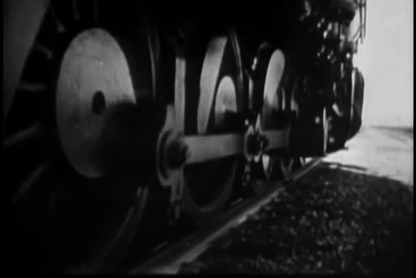 蒸気機関車クロスカントリー旅行のモンタージュ — ストック動画
