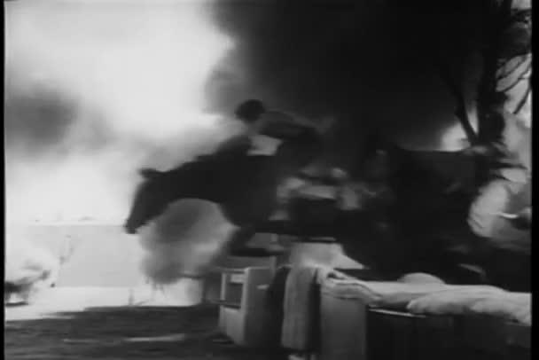 Representación Segunda Guerra Mundial Ataque Las Aldeas — Vídeos de Stock