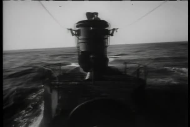 Vista Convés Submarino Oceano Aberto — Vídeo de Stock