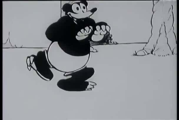 Κινούμενα Σχέδια Animation Χαριτωμένο Αρκουδάκι Χορό — Αρχείο Βίντεο