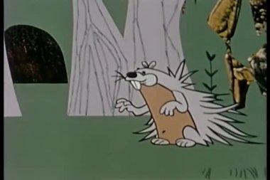 orman içindeki herhangi bir işaret eden kirpi