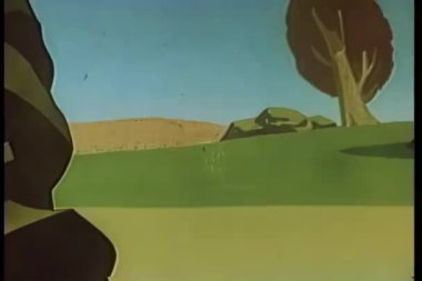 karikatür bulutlar bir kayanın ateş etmeye toz