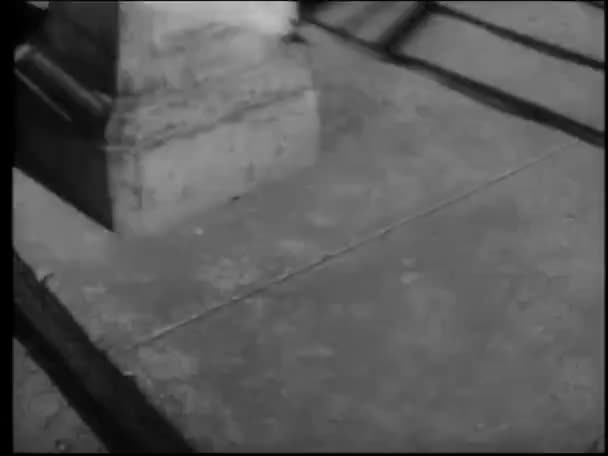 นลงมาบนทางเท ในช วงป 1950 — วีดีโอสต็อก