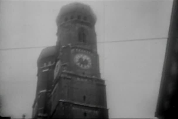 Synpunkt Staden Från Inuti Bil München Tyskland 1930 Talet — Stockvideo