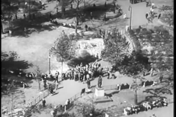 Σέντραλ Παρκ Μοντάζ Πόλη Της Νέας Υόρκης Δεκαετία Του 1930 — 图库视频影像