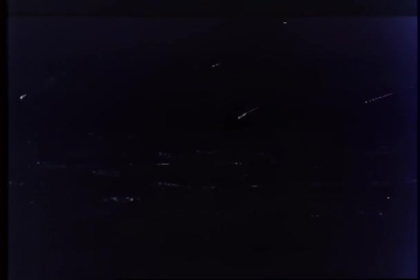 Широкий Знімок Метеоритного Душу Фоні Нічного Неба — стокове відео