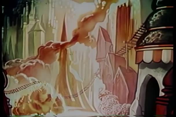 Dibujos Animados Del Mundo Fantasía Sueño — Vídeos de Stock