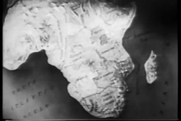 ケニアの地図をズームインします — ストック動画