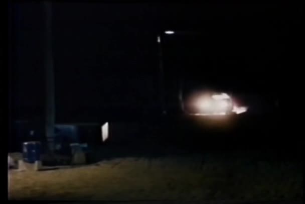 Toprak Yol Gece Sürüş Araba — Stok video