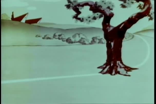 Χοίρων Επιτάχυνση Μοτοσικλέτα Χτυπά Δέντρο — Αρχείο Βίντεο