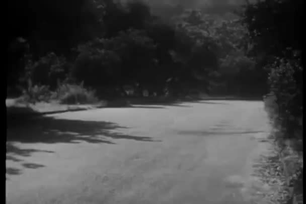 Vitesse Voiture Sur Route Campagne Années 1940 — Video