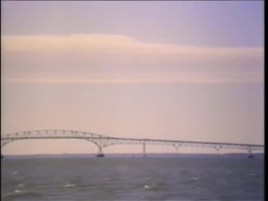 Chesapeake Körfezi Köprüsü, Chesapeake Körfezi, Maryland, 1980 'lerin görüntüsü.