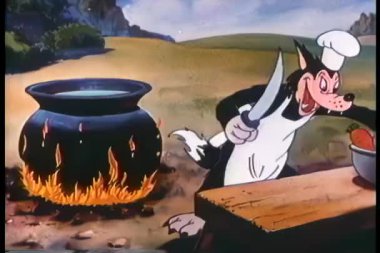 karikatür havuç doğrama kurt