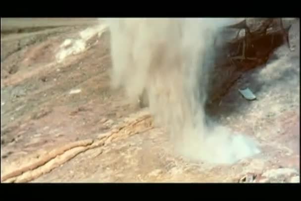 Bombe Împușcate Explodează Câmpul Luptă — Videoclip de stoc