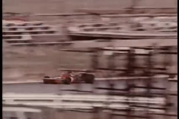 Oldtimer Aufnahmen Vom Autorennen — Stockvideo