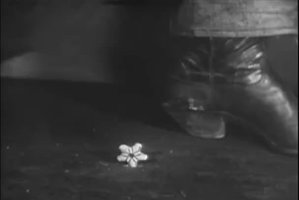 1930 Larda Mahmuzun Katta Tespit Kovboy Close — Stok video