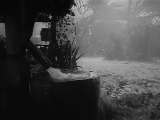 Hombres Caminando Través Del Barro Durante Tormenta Tropical 1930 — Vídeo de stock