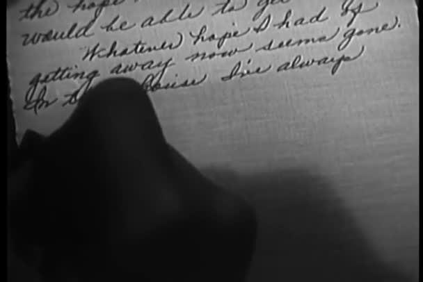 Close Woman Writing Letter Script — Stock Video