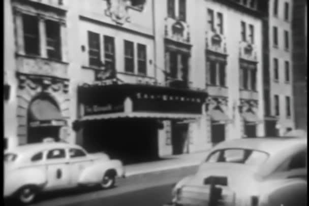 Встановлення Знімка Готелю Warwick Нью Йорк Близько 1950 Року — стокове відео