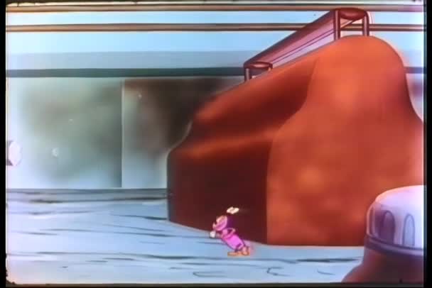 Kreslený Mravence Běhu Skákání Sendvič — Stock video