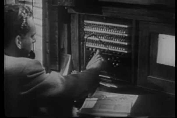 Telgraf Operatörleri Başında — Stok video