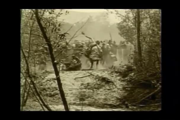 Historische Enactment Van Franse Indiaanse Oorlog — Stockvideo