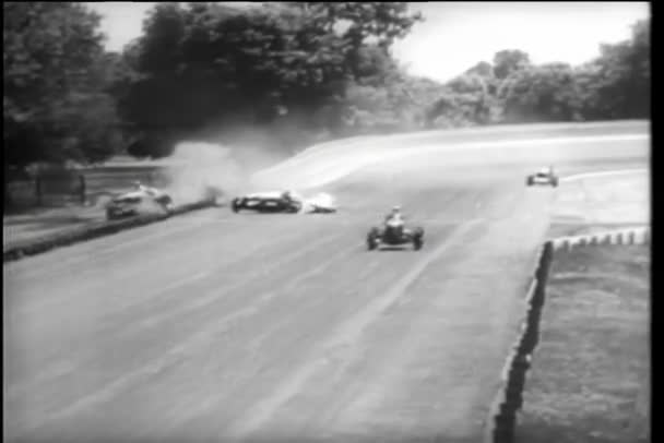 Crash Burn Indy 500 Indianapolis Motor Speedway — Stock Video