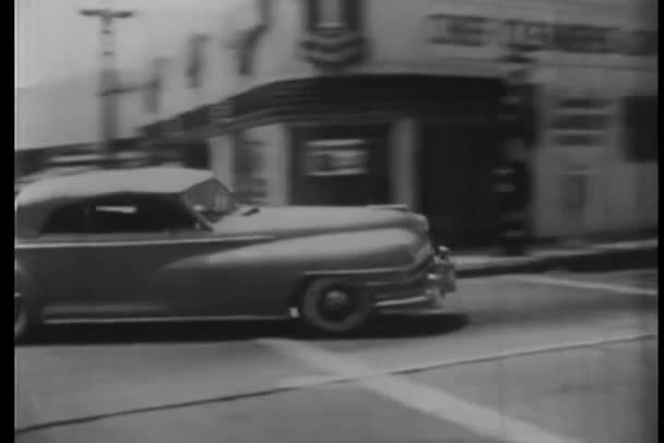 Čtyřicátá Léta Honička Los Angeles Street — Stock video