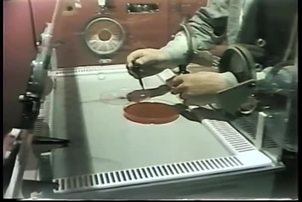 Hands Quirting Liquid Medicine Dropper Petri Dish — Stock Video