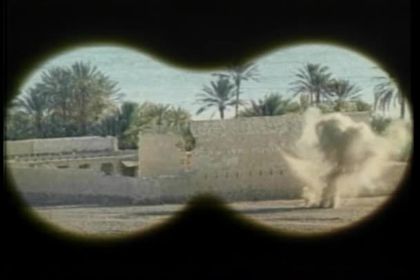 Úhel Pohledu Dalekohledem Výbuchu Fort Roku 1970 — Stock video