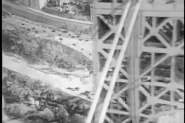 Мост Джорджа Вашингтона 1930 Годы — стоковое видео