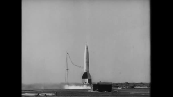 Raketenstart Weltkrieg — Stockvideo