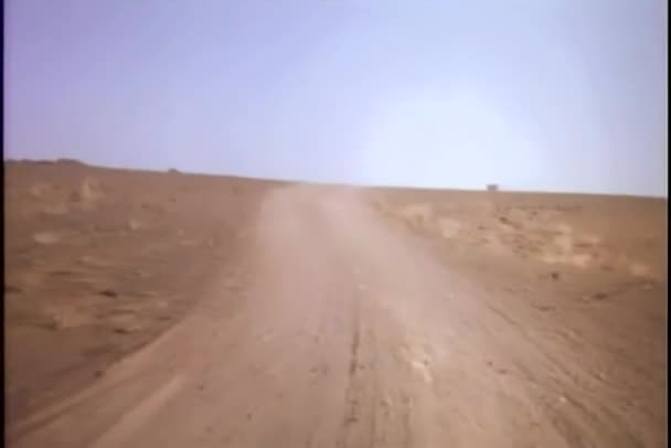 Sicht Vom Autofahren Der Wüste — Stockvideo