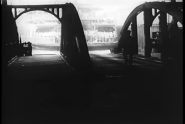 Montage Staten Island Ferry 1930 — Stockvideo