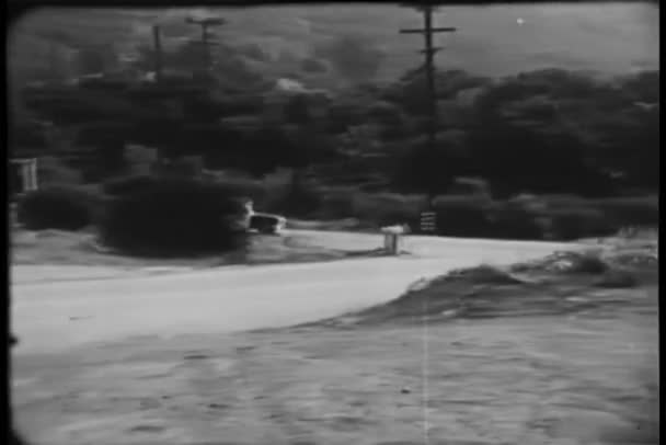 Polis Arabası Ülke Yolda Sürüş — Stok video