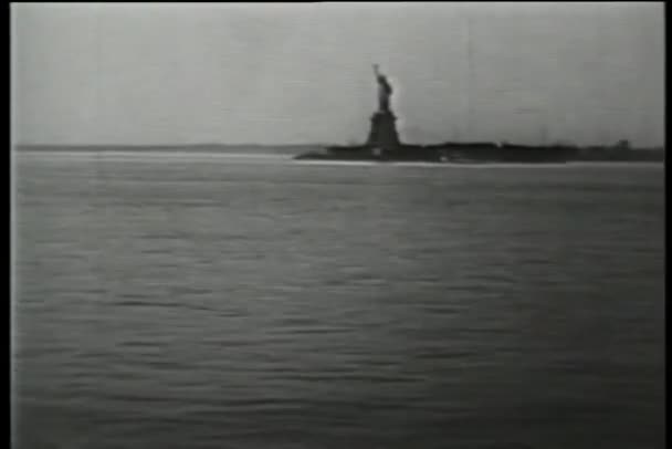 Estátua Liberdade Nova Iorque Nova Iorque — Vídeo de Stock