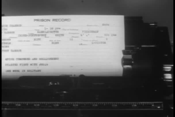 Крупним Планом Друкарська Машинка 1930 Років — стокове відео