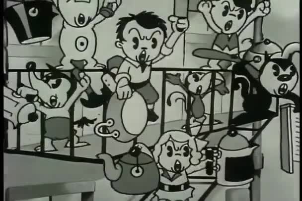 Παιδιά Που Παίζουν Μουσική Κατσαρόλες Και Τηγάνια — Αρχείο Βίντεο