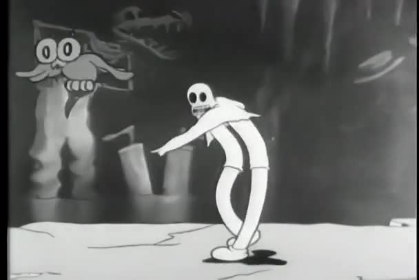 Animasi Kartun Dari Break Dance Ghost — Stok Video