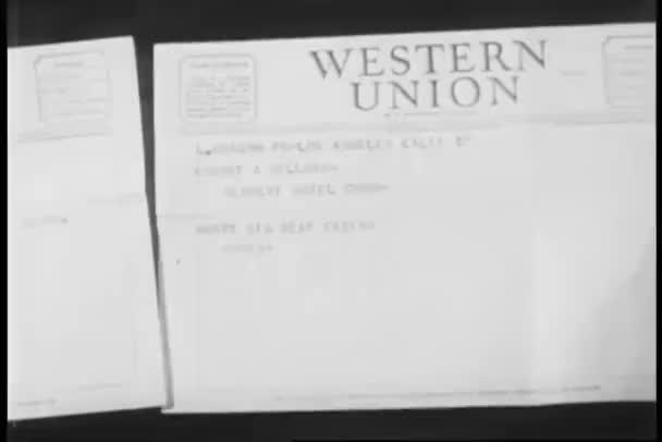Detailní Záběr Telegram Western Union — Stock video
