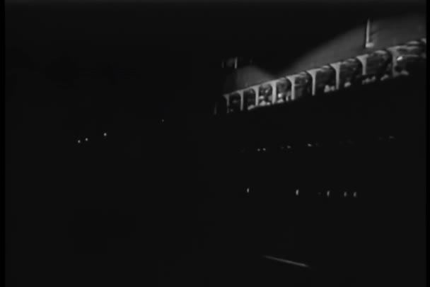 Κρουαζιερόπλοιο Αναχωρεί Από Λιμάνι Του Λος Άντζελες 1940 — Αρχείο Βίντεο