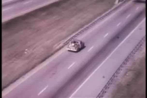 High Angle View Car Highway Headed Cincinnati — Stock Video