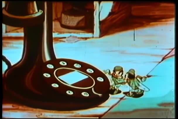 Два Мухи Роблять Телефонний Дзвінок — стокове відео