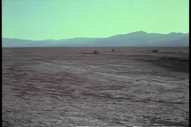 Vintage Imagens Envelhecidas Panning Deserto — Vídeo de Stock