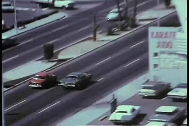 Aerial View Las Vegas 1970S — Stock Video