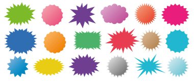 Etiket vektörü. Soyut Geometrik Şekiller. Etiket, etiketler çerçeveler. Renkli vintage pankart seti.