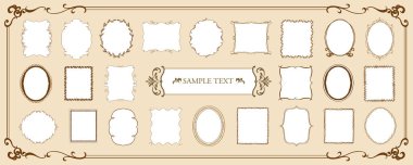 Monogram, davetiye, çerçeve, pankart, menü, etiket ve web siteleri için geçmişe dönük tasarım. Kaligrafik tasarım elementleri. Vintage vektör çerçeveleri.