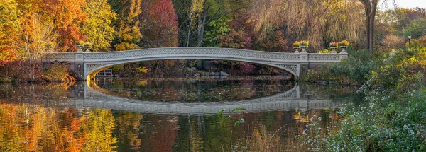 Bow Bridge Central Park New York City Late Autumn — Stock Photo, Image