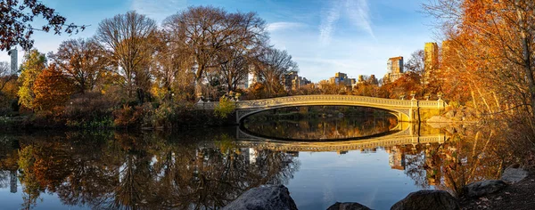 Bow Bridge Central Park New York City Early Morning Late — Stock Photo, Image